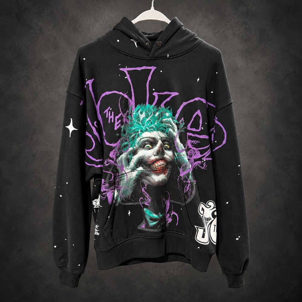Civil Regime x DC The Joker Graphic Hoodie — Black & Purple Medium (RH-080)
